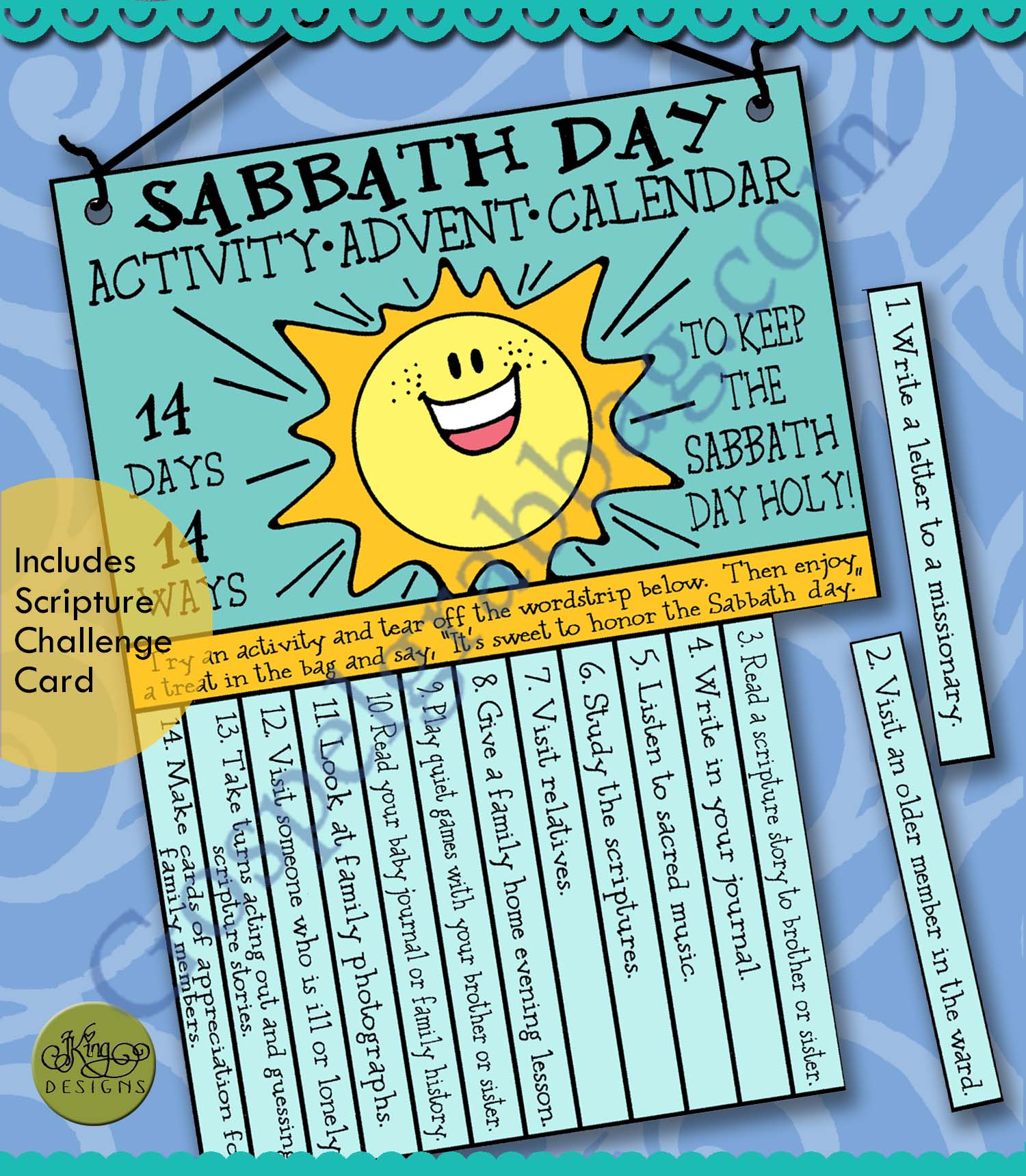 SABBATH Sabbath Day Activity (Advent Calendar) Come Follow Me