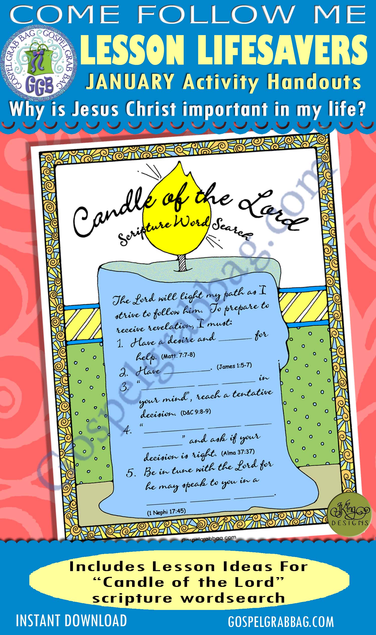 PRAYER - Follow Christ: LDS Lesson Activity: Candle of the Lord - 