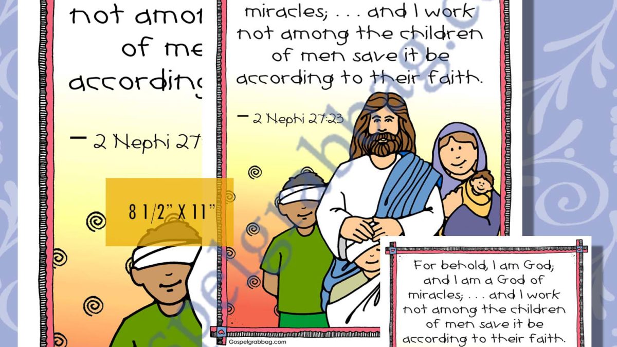 2 Nephi 27:23 Scripture Poster/Cards, Book of Mormon, miracles - Gospel