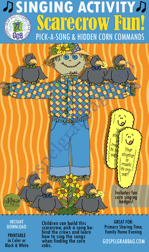 LDS Primary Singing Time, Fun Song Activities, Scarecrow Fun, Music leader, sharing time, family ...