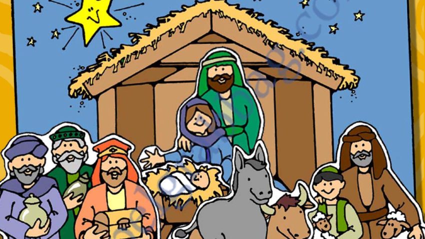 BIRTH OF JESUS Activity: I Love Baby Jesus movable manger scene ...