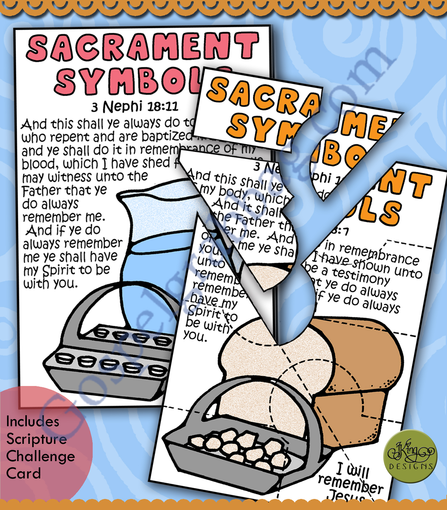 ATONEMENT, SACRAMENT Activity: “SACRAMENT SYMBOLS” puzzle (3 Nephi 18: ...