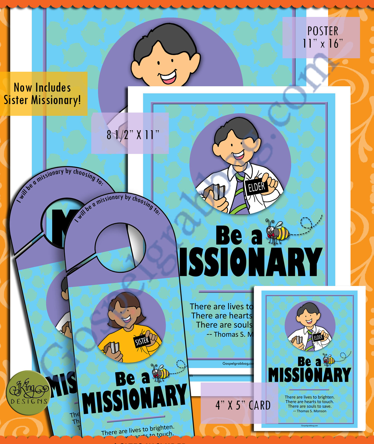 Be a Missionary - Character Be poster/card