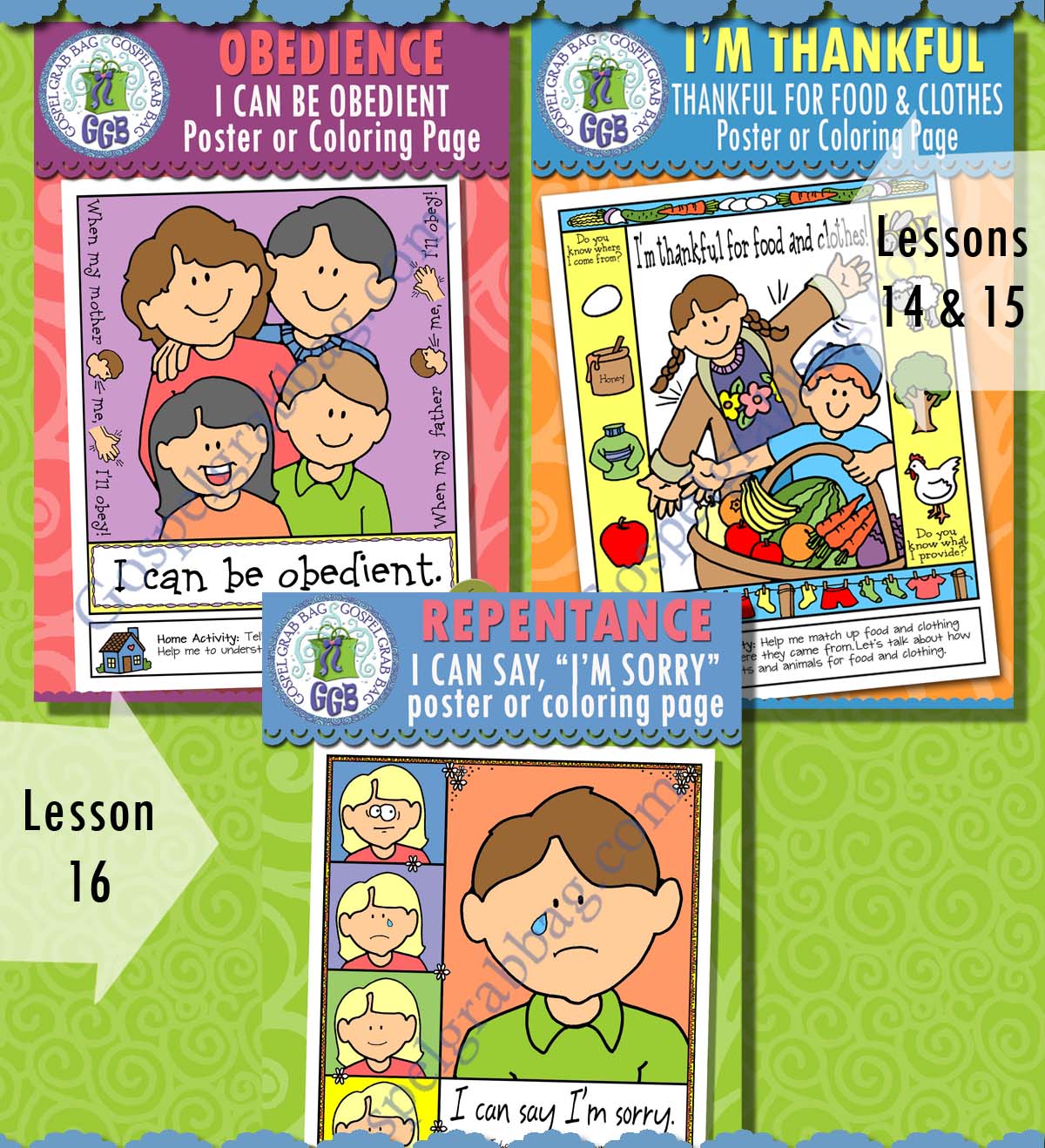 APRIL BUNDLE for Nursery Lessons 14-15 Coloring Page